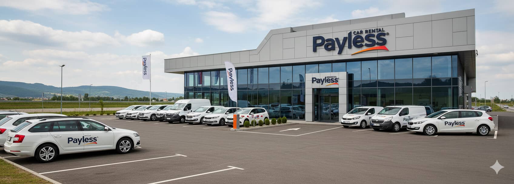Pobočka autopožičovne Payless.