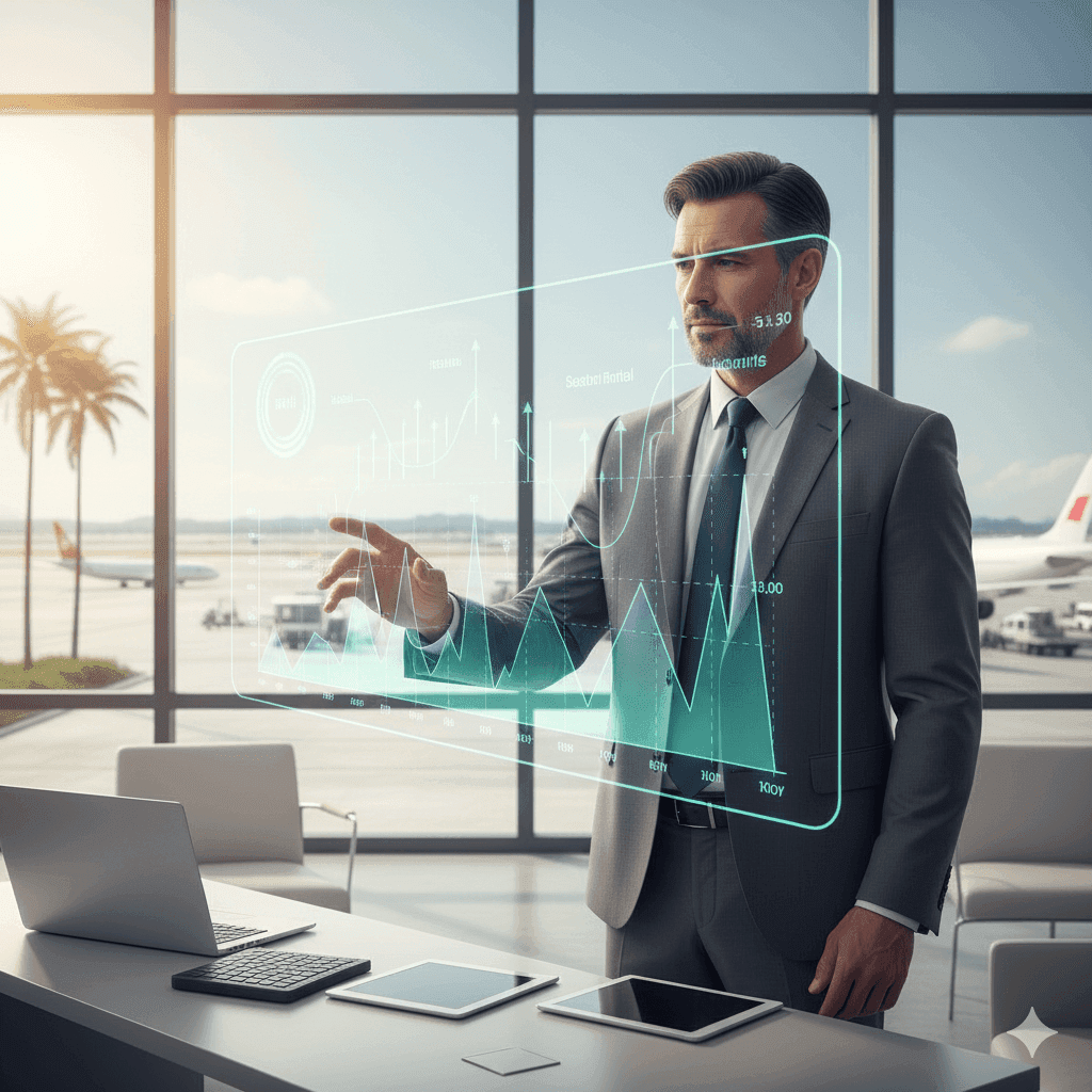 Graf, ktorý zobrazuje, ako sa mení cena prenájmu auta počas roka v závislosti od sezóny a dopytu.